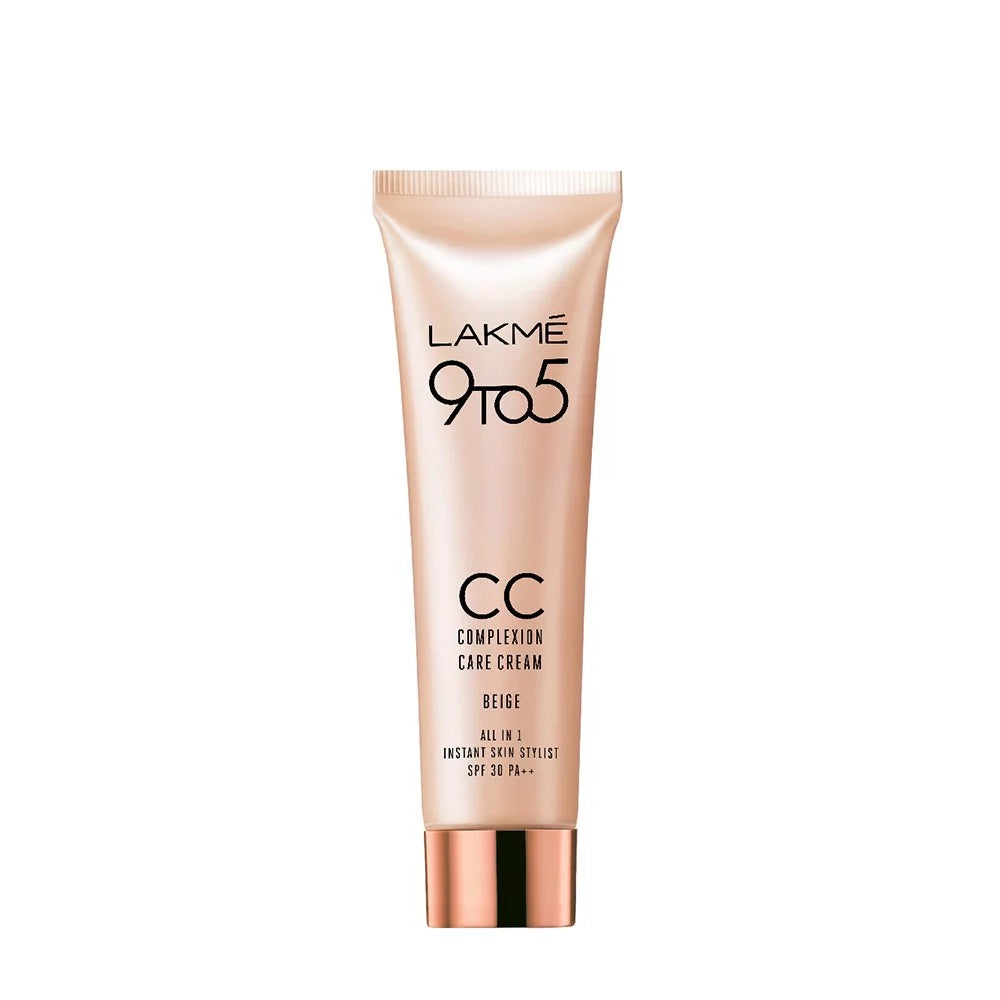 LAKMÉ 9 To 5 Cc Cream Mini, 01 - Beige, Light Face Makeup With Natural Coverage, Sizepf 30 -  9 G
