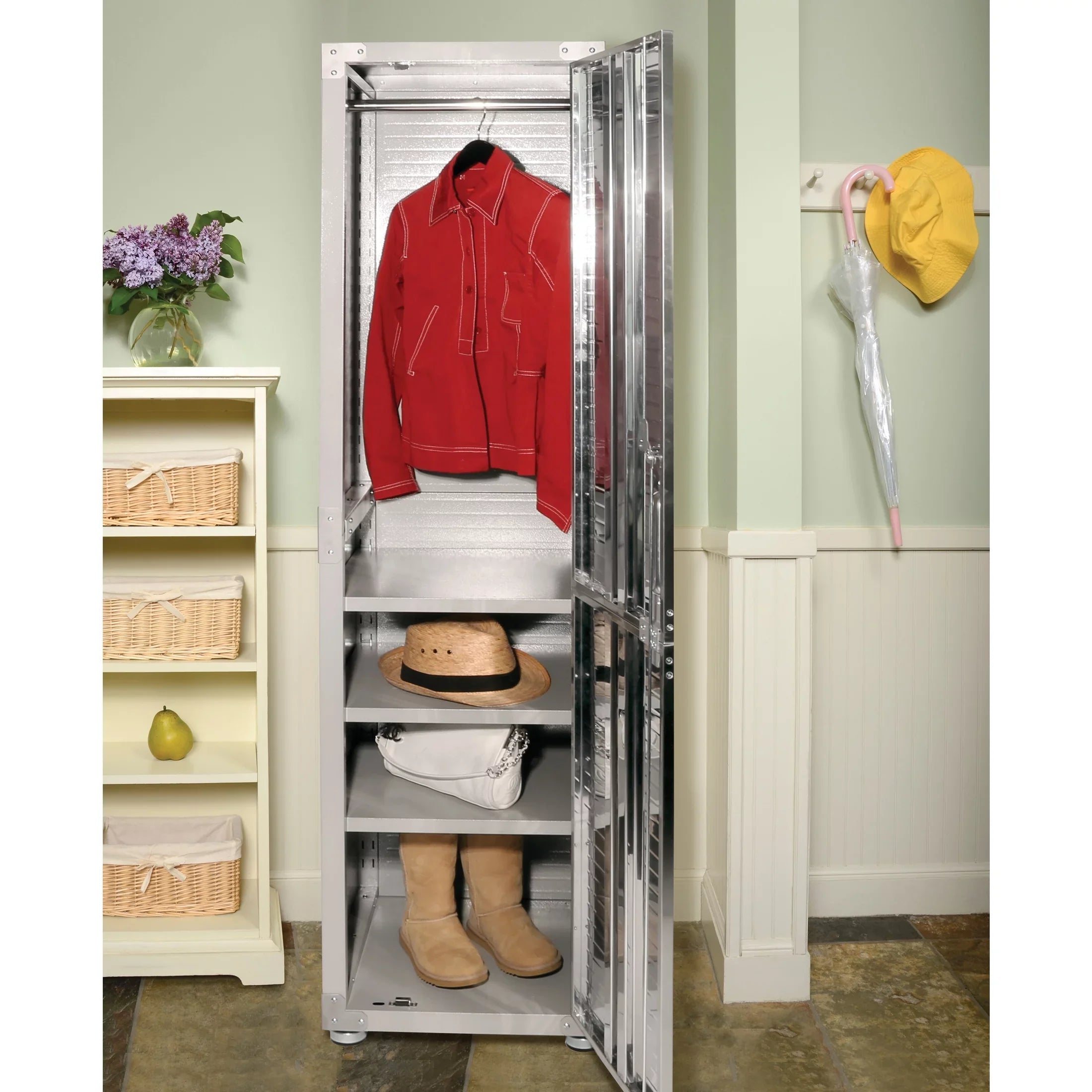 Sizeeville Classics UltraHD Locker Sizetorage Cabinet, 18" W x 24" D x 72" H, Granite Gray