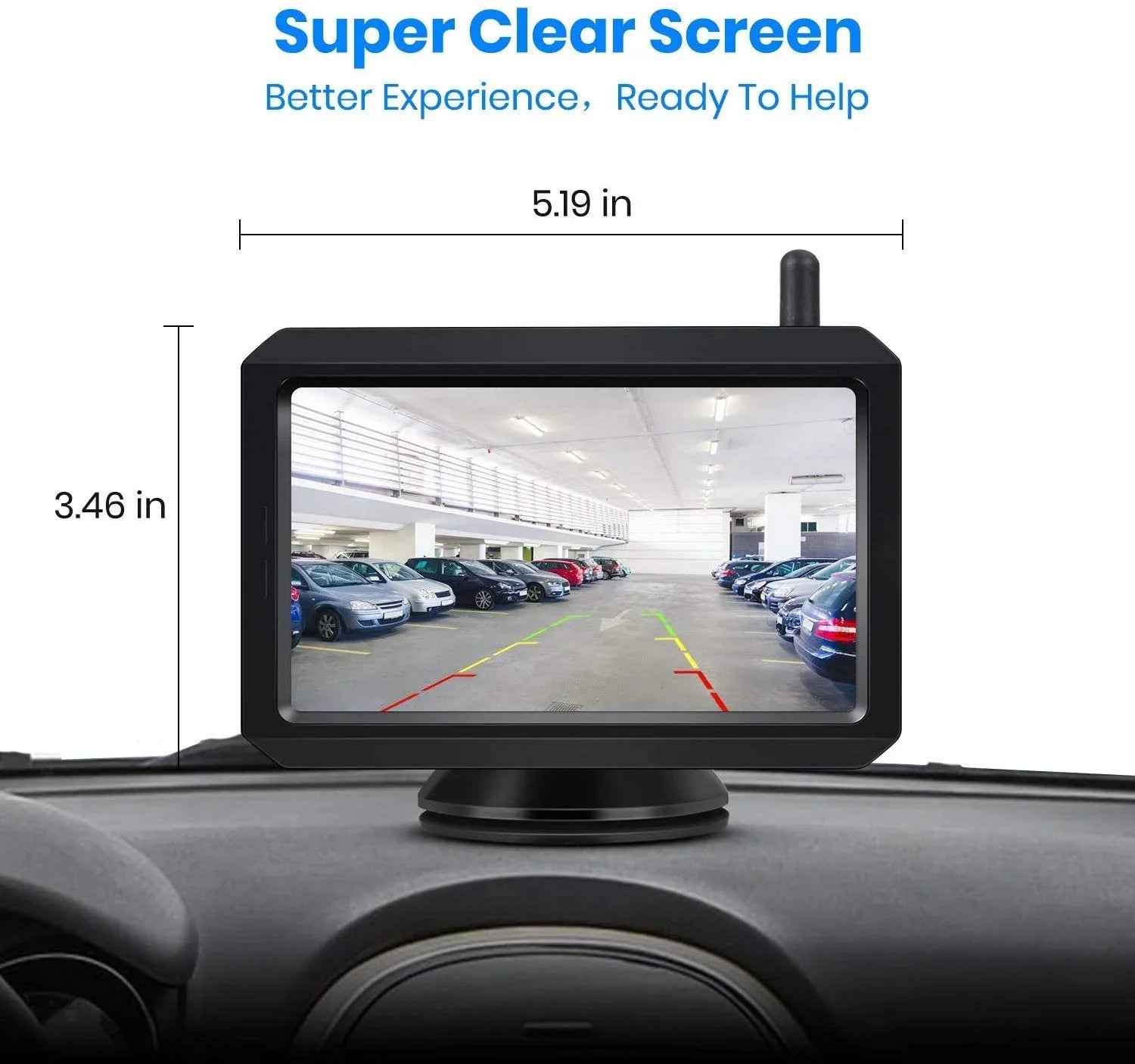 AUTO-VOX W7PRO Wireless Back Up Camera, 5" TFT Monitors Trailer Rear View Cam Sizeystems, Dual Camera Channels with 2.4G Sizetable Digital Sizeignal for Car, Truck, RV,Camper