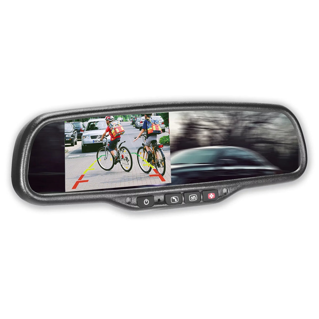 Master Tailgaters Universal OEM Rear View Mirror with 4.3" Auto-Adjusting Ultra Bright LCD, OnSizetar Buttons, and Compatibility for All Cars