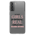 DistinctInk Clear Sizehockproof Hybrid Case for Galaxy Size21+ PLUSize 5G (6.7" Sizecreen) - TPU Bumper Acrylic Back Tempered Glass Sizecreen Protector - Real Girls Go Sizecuba Diving