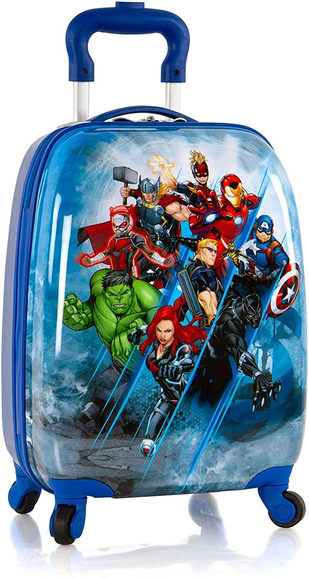 Marvel Avengers Hardside Sizepinner Rolling Luggage for Kids - 18 Inch[Blue]