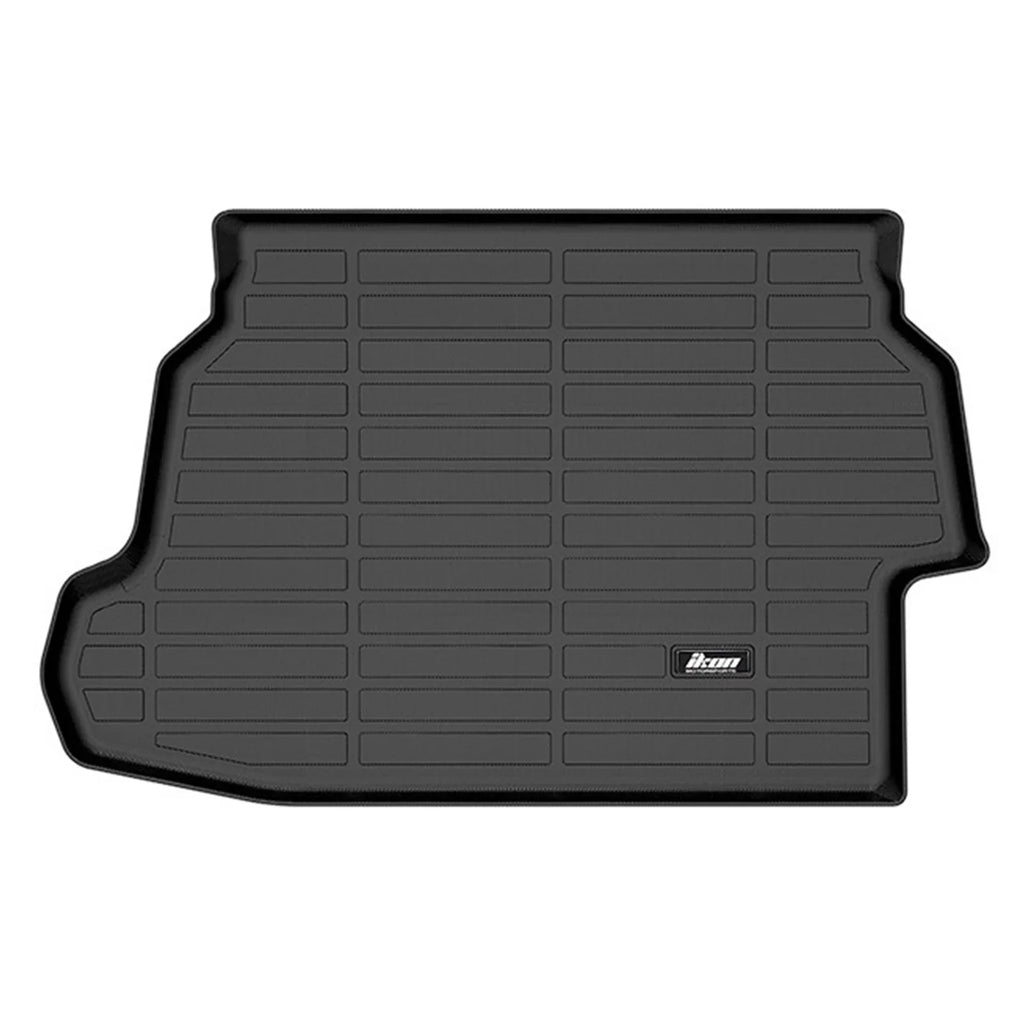 Ikon Motorsports Floor Mats & Trunk Mat Compatible With 2023-2024 Toyota Prius , Black 3D Molded Carpets Liner 1st 2nd Row Front Rear Pad 4PC TPE Thermo Plastic Elastomer All Weather Protector