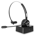 Cozy Bluetooth Headset, UX-M97 Wireless Headset with Microphone, Wireless Cell Phone Headset with Noise Isolation Mic Charging Base Mute Function for Realme X3 With Charging Dock