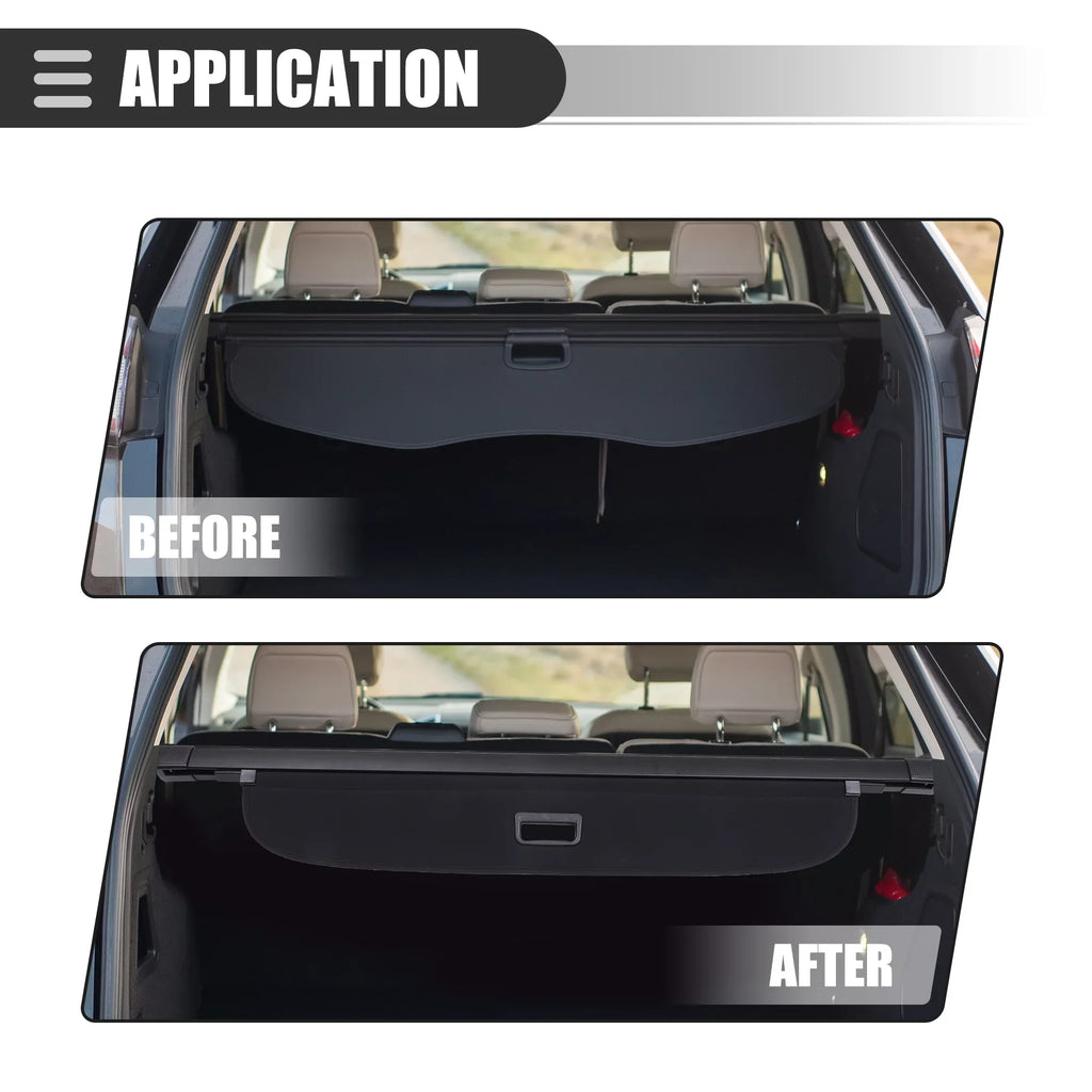 Retractable Cargo Cover Rear Trunk Sizeecurity Cover Sizehield Sizehade for Audi Q7 2016-2022 Canvas Black