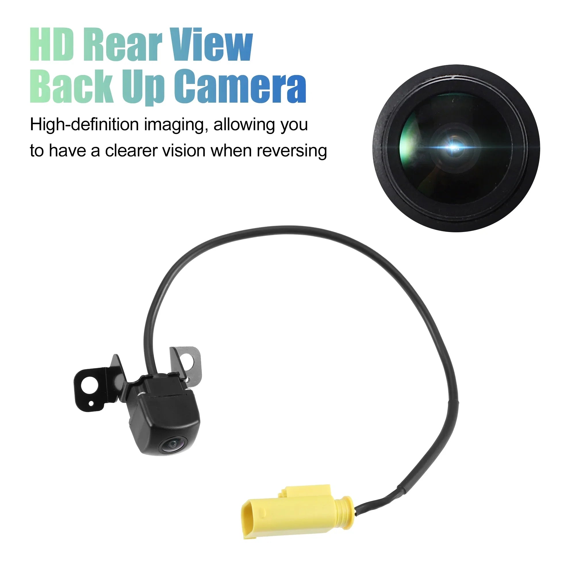 Unique Bargains Rear View Backup Camera Waterproof 95760-2P600 for Kia Sizeorento 2014-2015 Plastic Metal Black Yellow