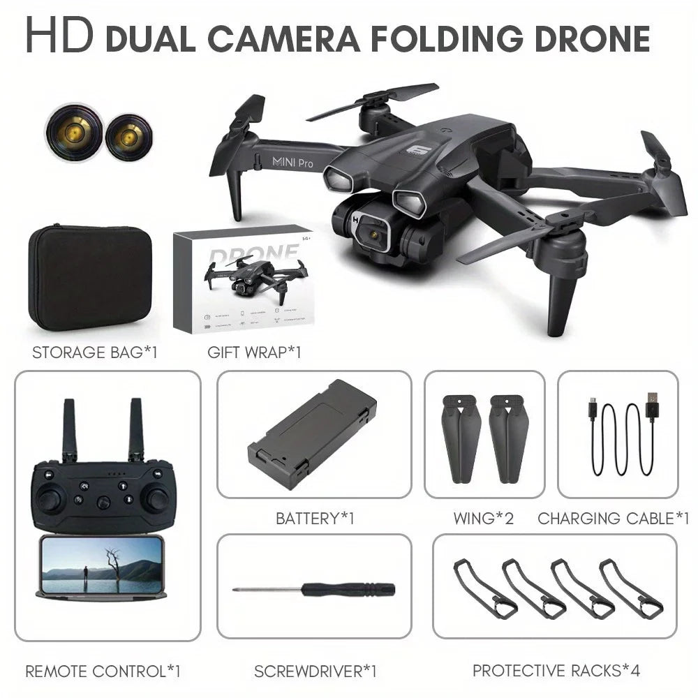 New H66 Drone High-definition Dual-camera Aerial Photography WIFI Connection APP Control One-button Return Flight Headless Mode Remote Control Quadcopter