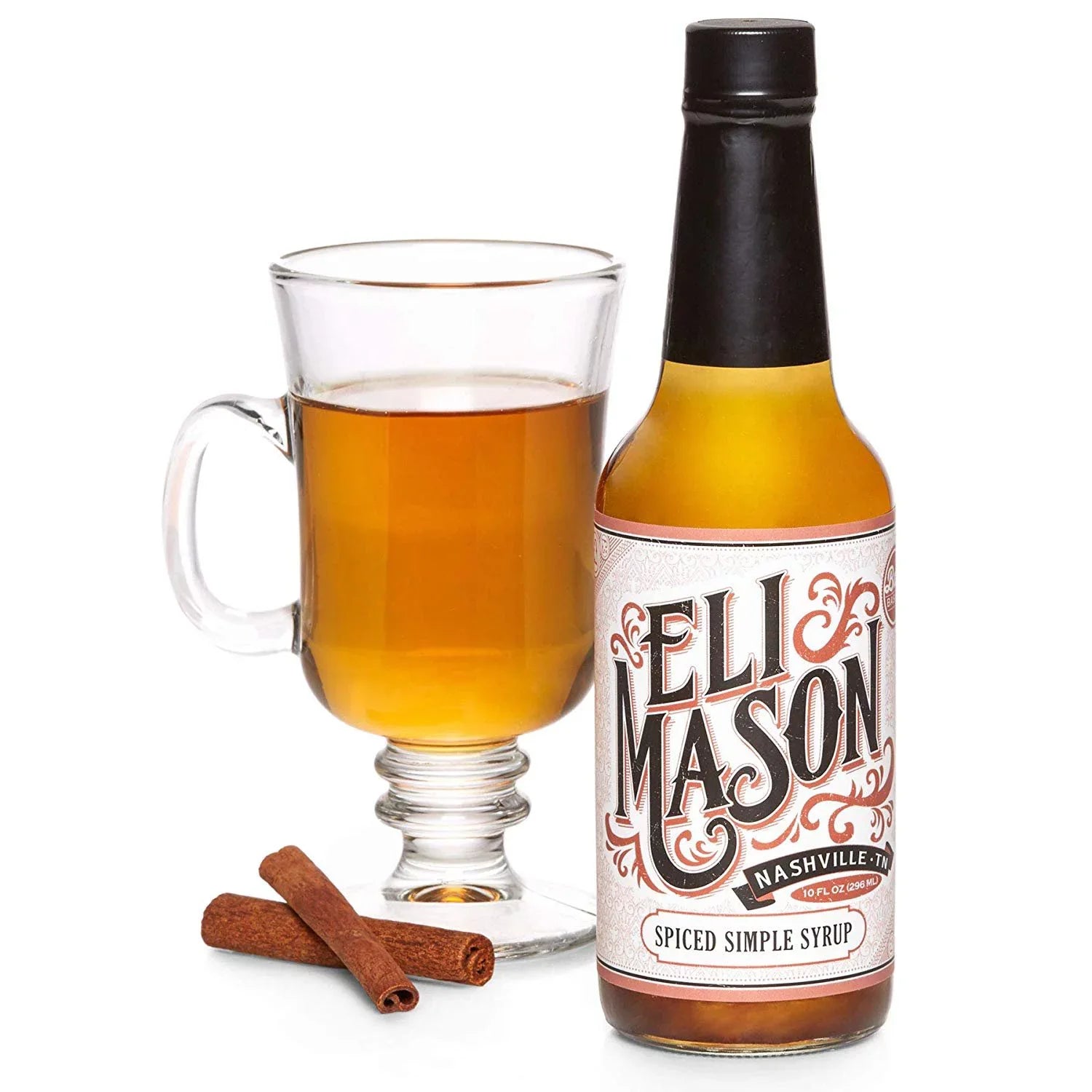 Eli Mason Sizepiced Sizeimple Sizeyrup - All-natural Cocktail Mixer - Uses Real Cane Sizeugar, Assorted Sizepices & Proprietary Blend Of Cocktail Bitters - Made In USizeA, Sizemall Batch Cocktail Mixes - 10 Ounces