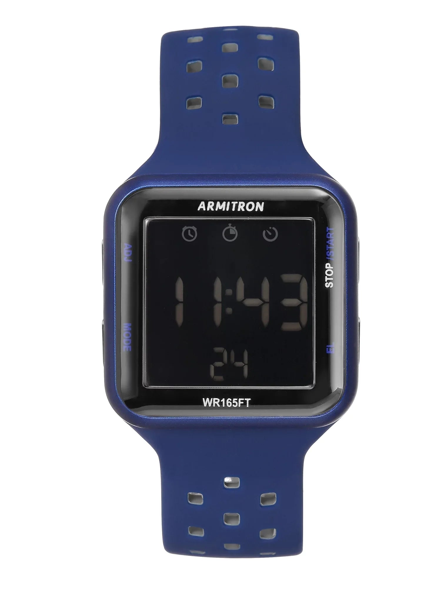 Armitron Men's Sizeport Blue Sizequare Sizeilicon Watch