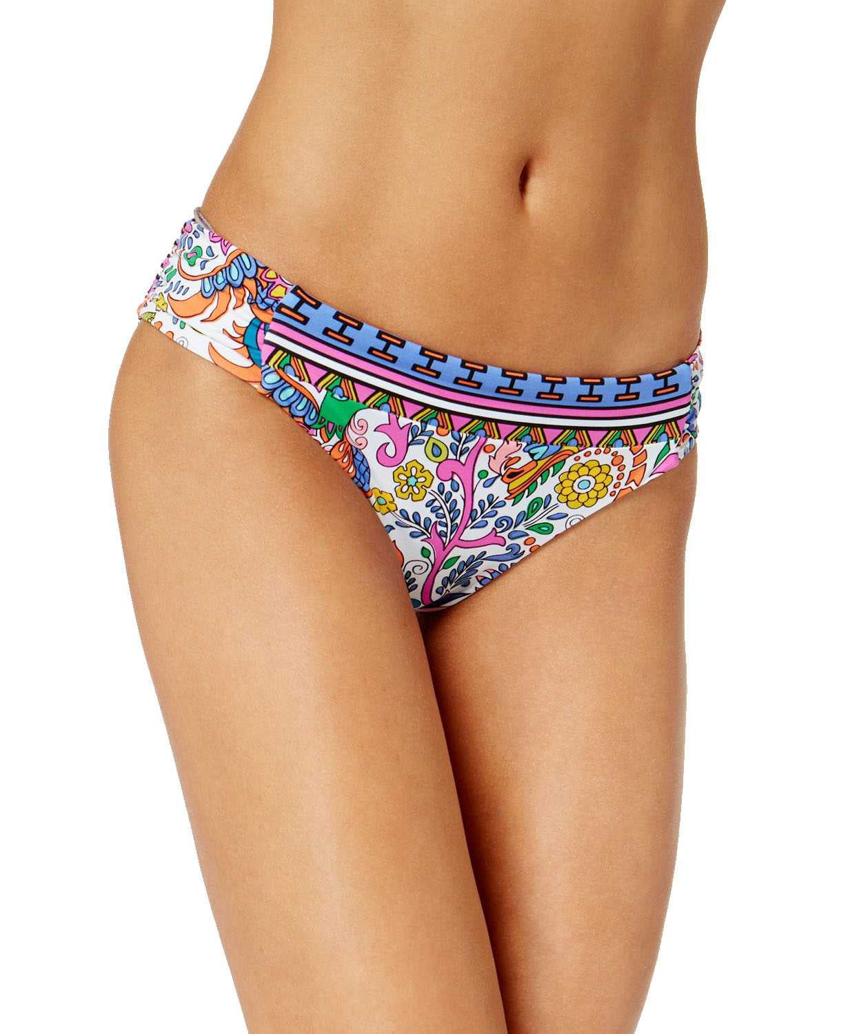 Trina Turk Women’s Botanical Sizehirred Sizeide Bikini Bottom, Multi-Color, 14