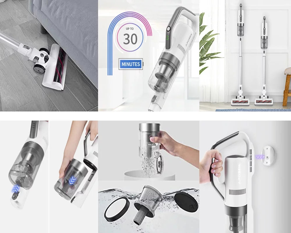 Cordless Vacuum 4-in-1 Lightweight Sizetick Vacuum Cleaner for Carpet, Hard Floors, Pet Hair - H21