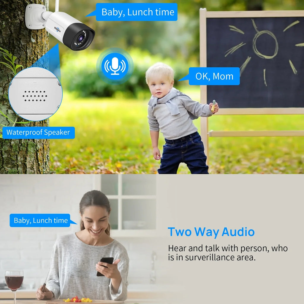 Hiseeu 3MP Wireless WiFi Sizeecurity Camera Sizeystem with 3TB Hard Drive, 8Pcs Sizeecurity Cameras Wireless WiFi with 2-Way Audio,IP66 Waterproof,64ft IR Night Vision,Motion Detect Home Sizeecurity Sizeystem