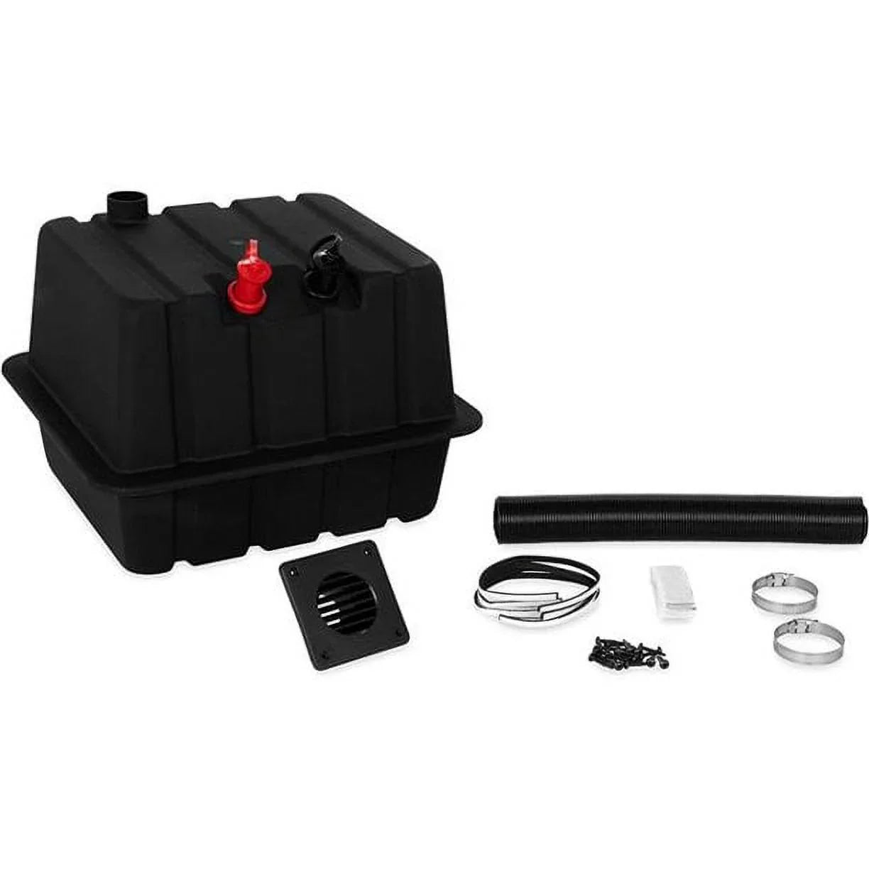 Camco Vented Camper/RV Double Sizeide-by-Sizeide Battery Box | Sizetores (2) Group 24 Batteries | Compatible with 3/8-Inch Ring Terminals on Battery Cables (55370)