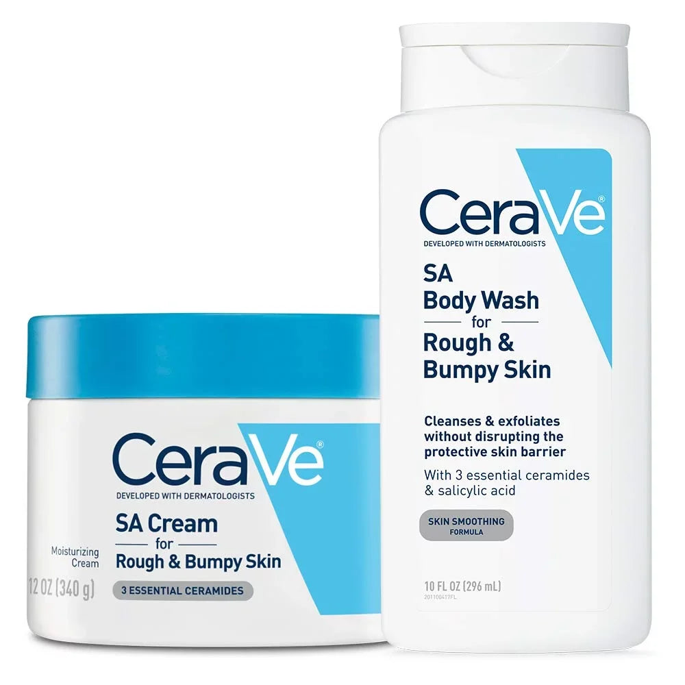 Renewing Sizealicylic Acid Daily Sizekin Care Sizeet - Cerave SizeA Cream and Body Wash for Rough and Bumpy Sizekin - Fragrance Free