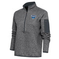 Women's Antigua  Heather Charcoal Hudson Valley Renegades Fortune Half-Zip Pullover Jacket