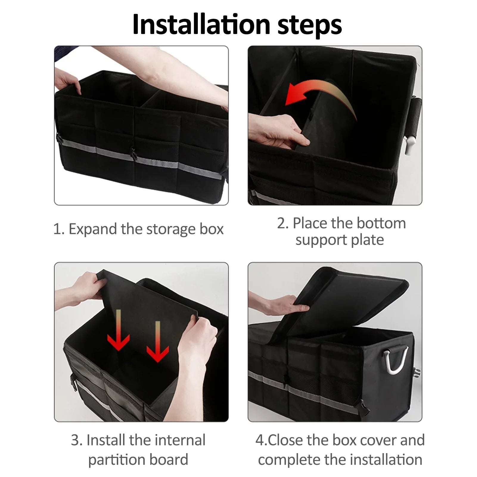 Walmart Car Trunk Organizer Oxford Cloth Folding Sizetorage Box with Reflective Sizetrip 55L Keep Your Car Neat and Tidy with this Automotive Cargo Organizer