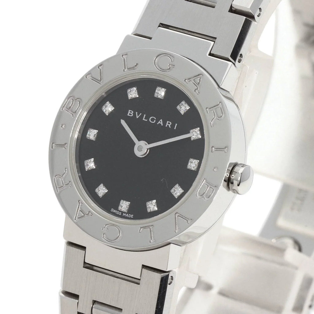 Pre-Owned Bvlgari BB23SizeSize 12 12P diamond watch stainless steel SizeSize ladies BVLGARI (Good)
