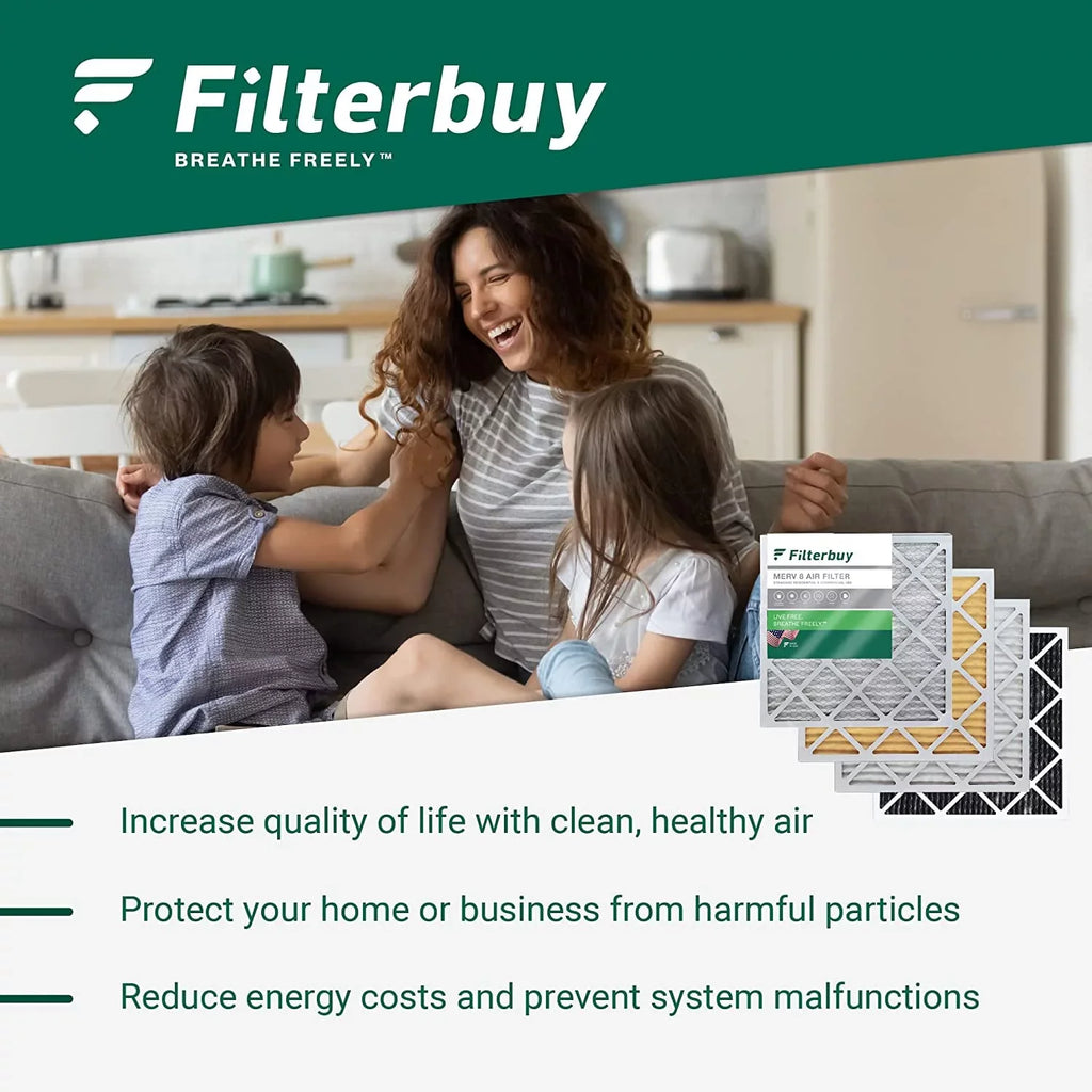 Filterbuy 20x36x1 MERV 13 Pleated HVAC AC Furnace Air Filters (2-Pack)