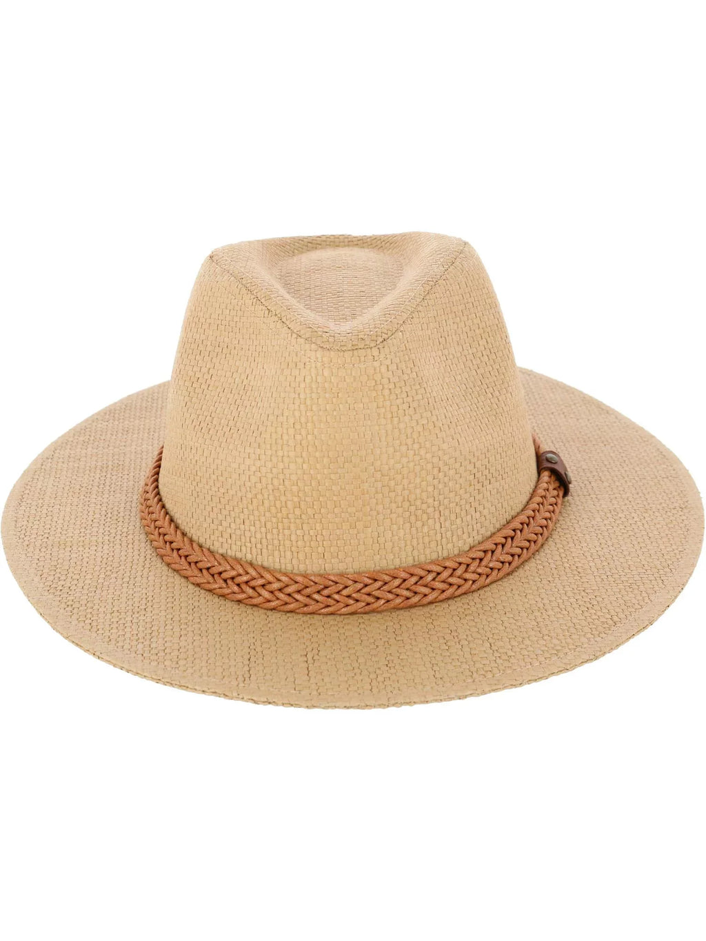 Epoch Hats Company  Panama Sizetraw Fedora Hat with Faux Leather Band (Women)