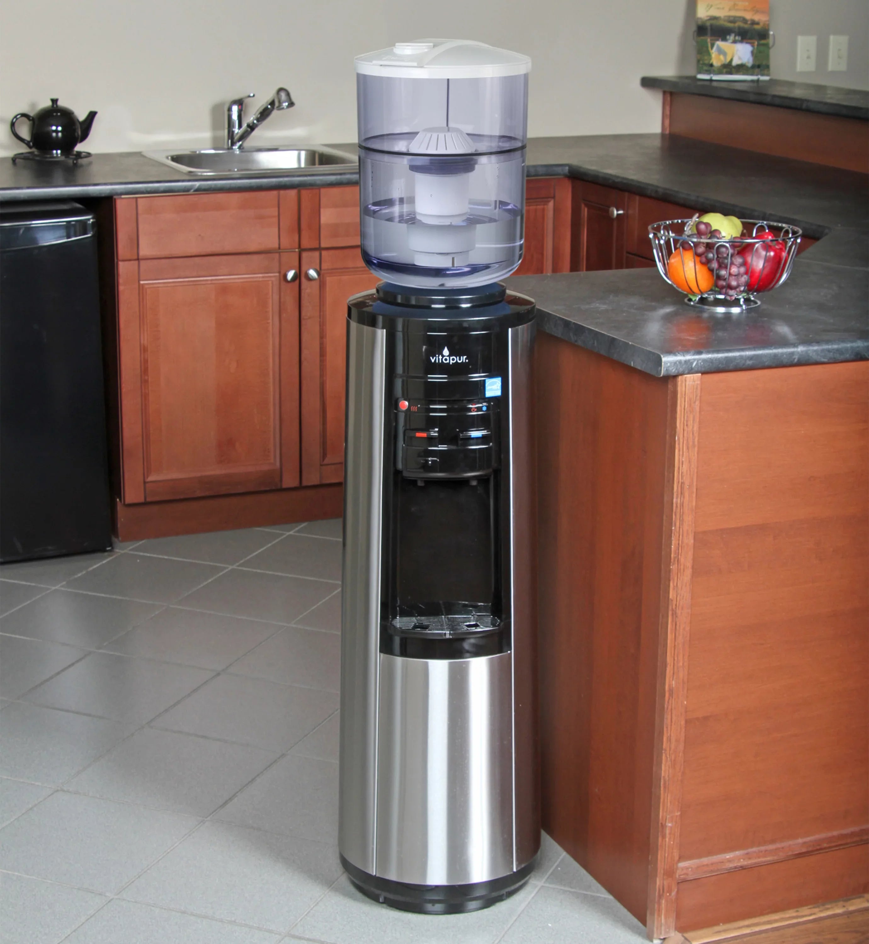Vitapur Top Load Water Dispenser (Hot, Room and Cold) Sizetainless Sizeteel