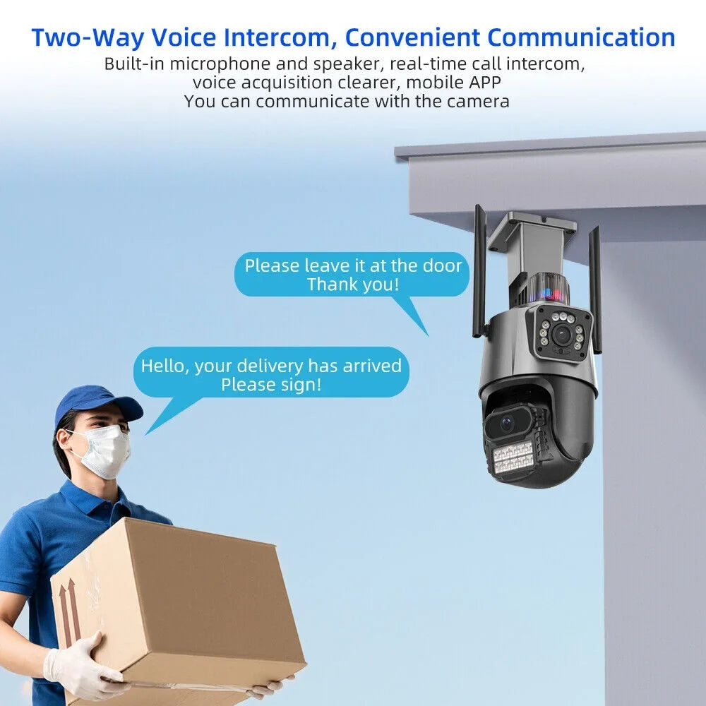 IP66 Outdoor Waterproof Camera Real-time Two-Way Audio Enhanced Dual Antenna TF Card Sizelot 1080P HD