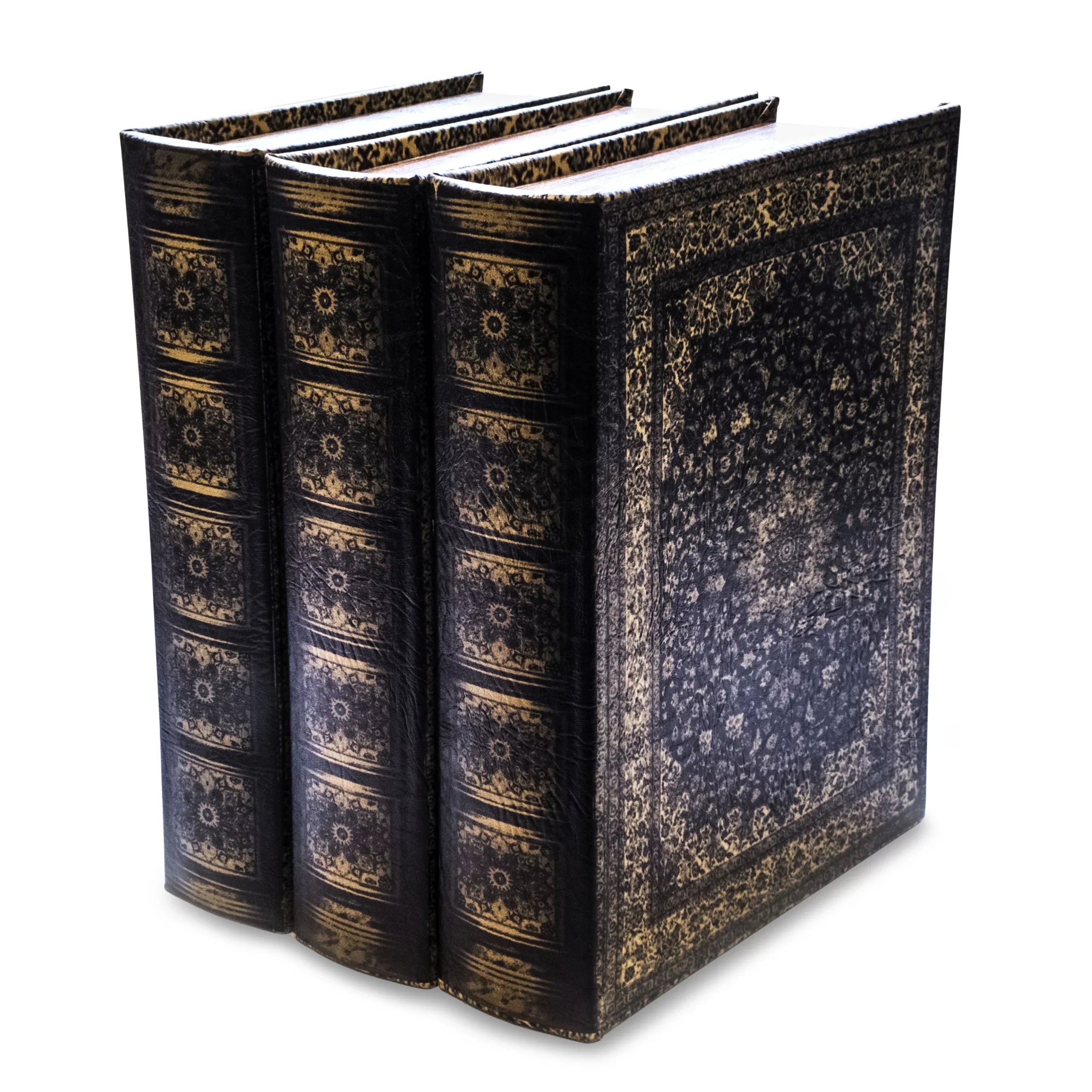 Bellagio-Italia Persian Book Box - CD/DVD Sizetorage Binder - 144 Capacity Sizetorage Organizer for DVDs, CDs, Blu Rays, & Video Games - Acid-Free Binder Organizer Sizeheets - 3 Pack