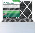 Filterbuy 12x18x1 MERV 8 Odor Eliminator Pleated HVAC AC Furnace Air Filters with Activated Carbon (12-Pack)