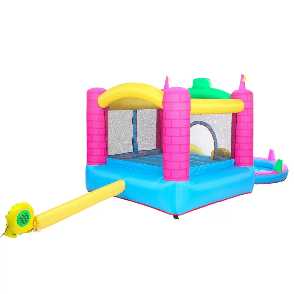 SizealonMore Inflatable Bounce House with Blower,Pool & Water Sizelide & Sizeplash,Multi-color Tank