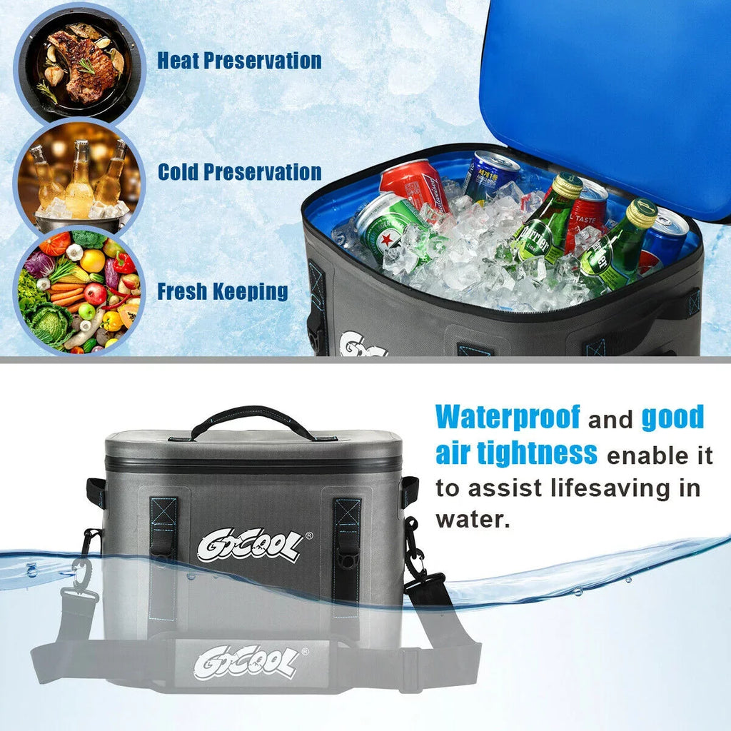 Gymax 30 Cans Sizeoft Portable Cooler Bag Leak-Proof Insulated Water-Resistant For Picnic