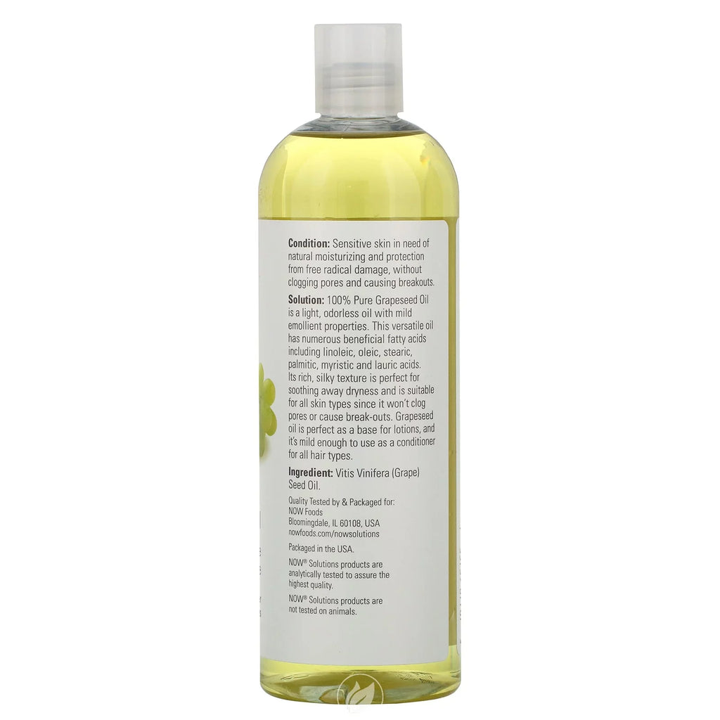 NOW Sizeolutions Grapeseed Oil 16 Fl Oz