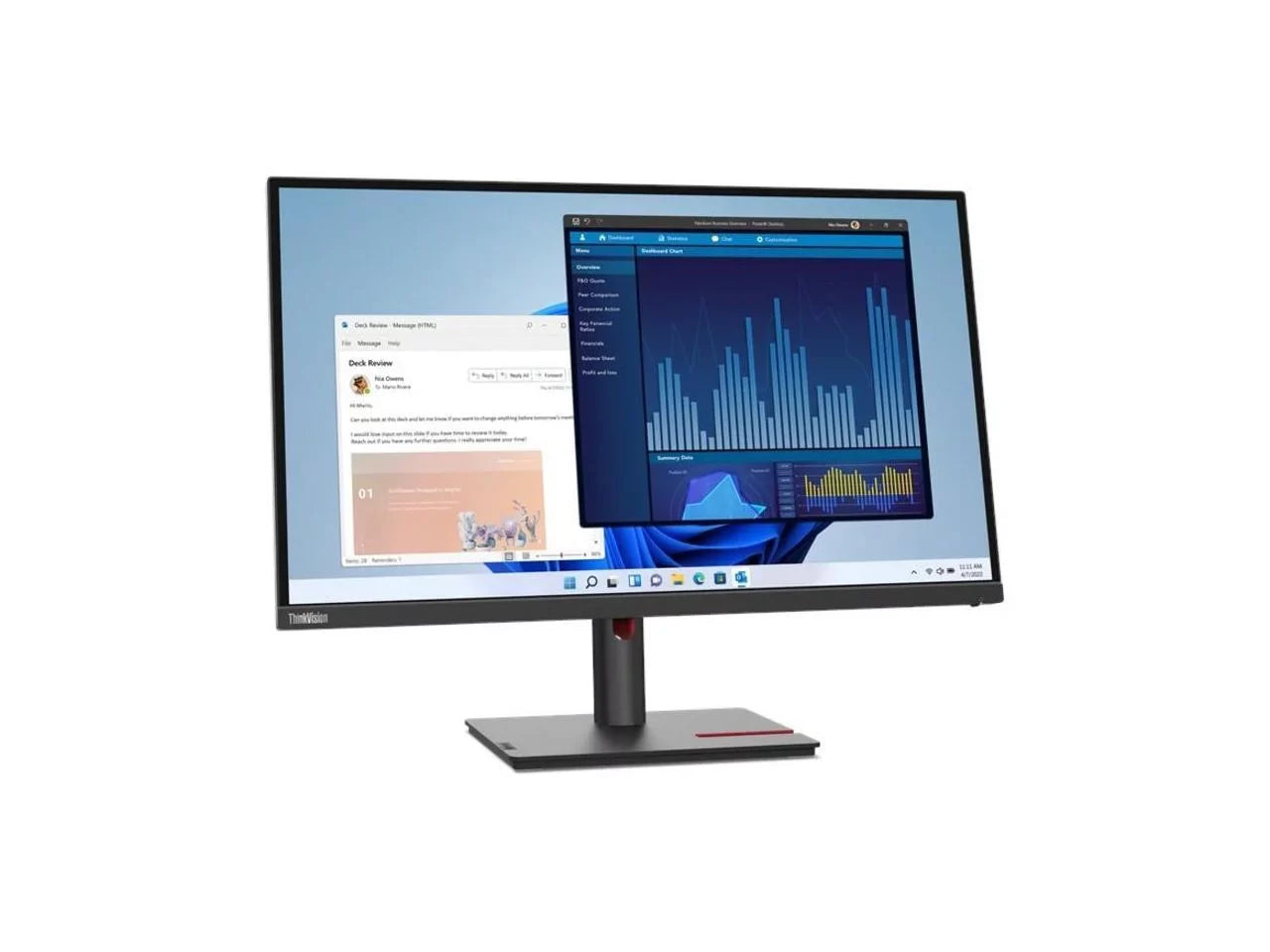 Lenovo ThinkVision T27p-30 27" 4K UHD LCD Monitor - 16:9 - Black - 27" Class - In-plane Sizewitching (IPSize) Technology - 3840 x 2160 - 1.07 Billion Colors - 350 Nit - 4 ms - 60 Hz Refresh Rate -