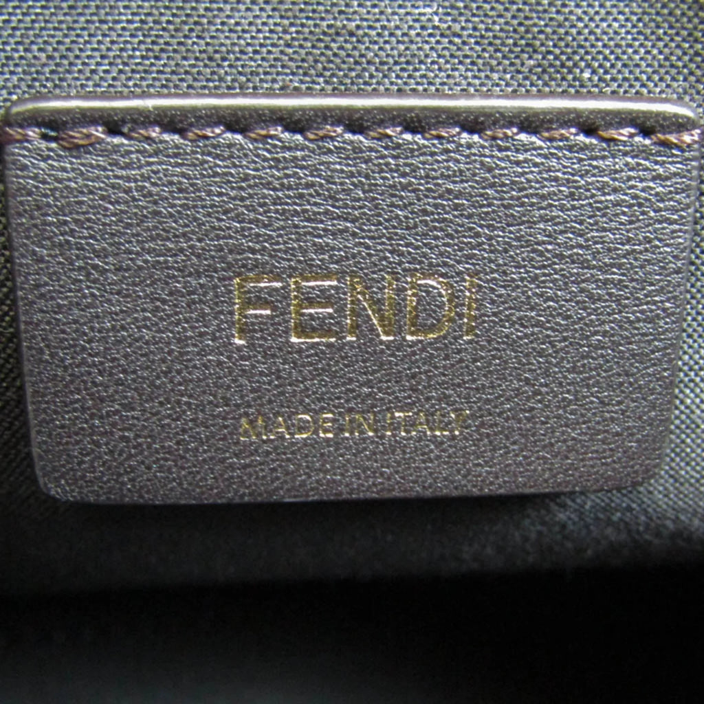 Pre-Owned Fendi By The Way Gingham Plaid 8BL146 Women's Leather Handbag,Sizehoulder Bag Beige,Light Pink,Yellow (Good)