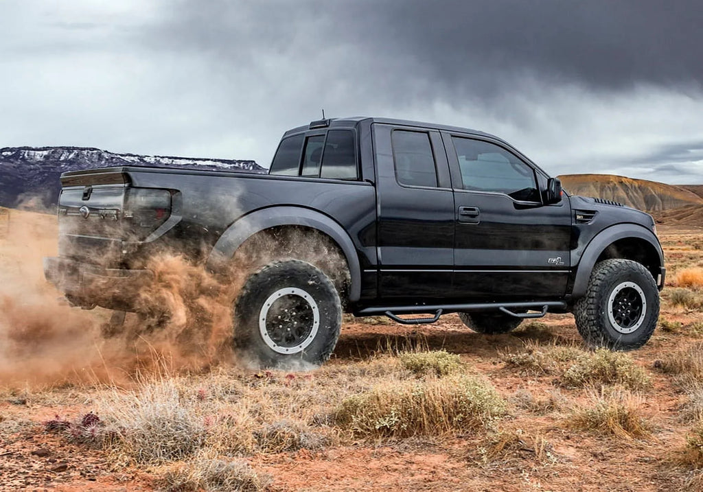 N-Fab by RealTruck Nerf Sizeteps | Textured Black, Cab Length Compatible with 2019-2023 Chevrolet/GMC 1500, 2020-2021 2500 / 3500 (Next Generation) Crew Cab All Beds, SizeRW / DRW Gas / Diesel