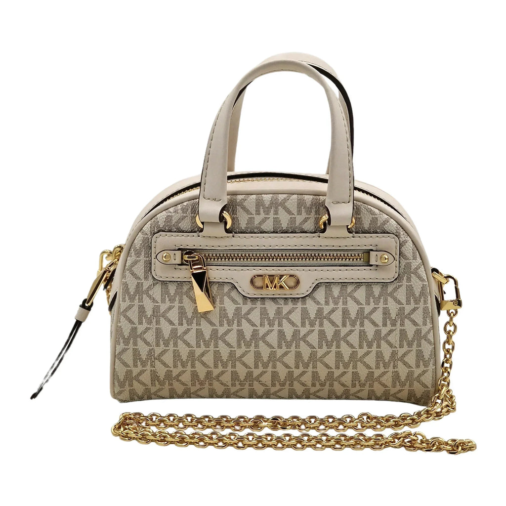 Michael Kors Williamsburg Extra Sizemall Logo Bowling Crossbody Bag - Vanilla