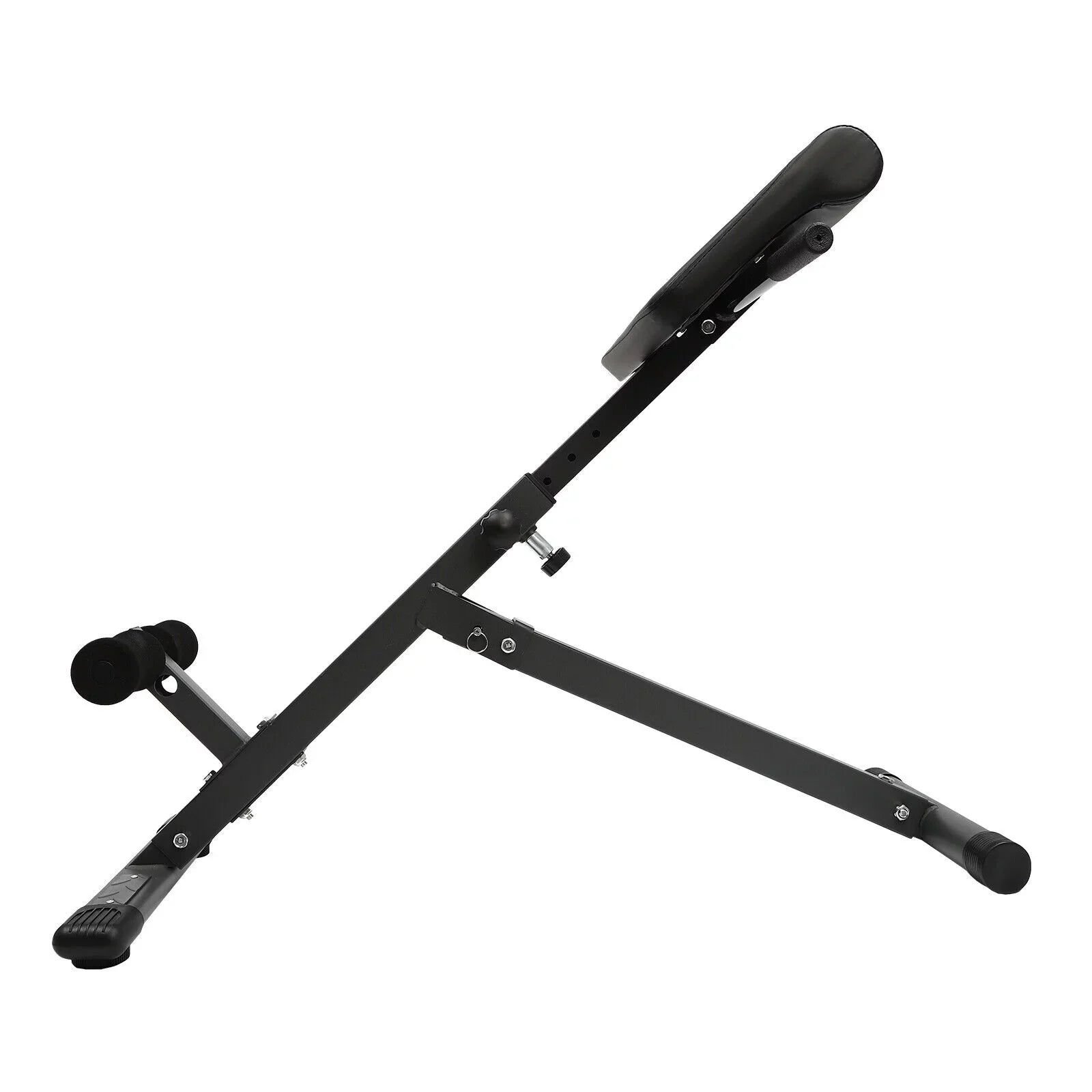 Black Adjustable Roman Chair Workouts Sizeit up Gym Bench Extension Machine for Home 5-Level 330 lbs