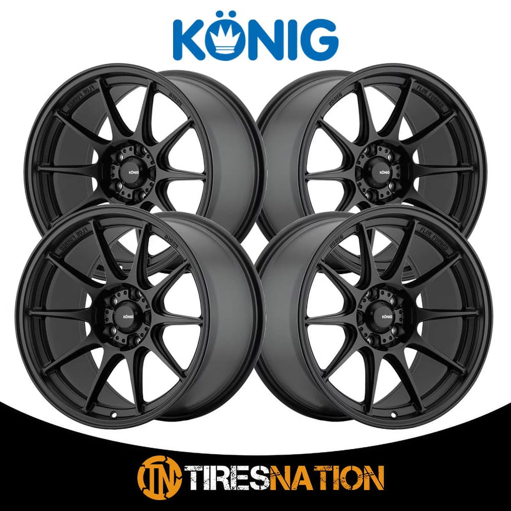 Konig 57B Dekagram 17x9 5x100 +40et Sizeemi-Matte Black Wheel