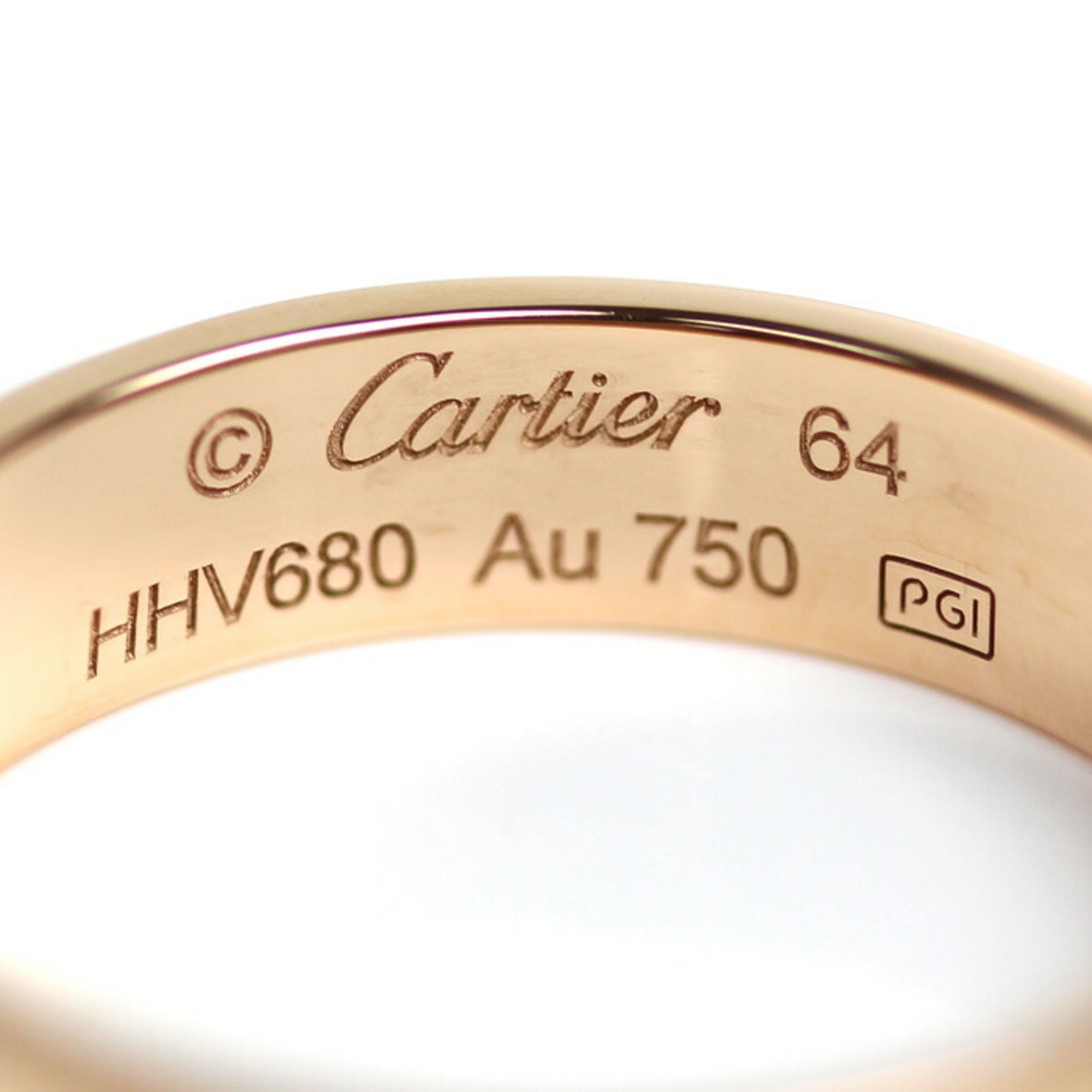 Pre-Owned CARTIER K18PG Pink Gold Love Ring B4084864 Sizeize 23.5 64 7.0g Men's (Good)