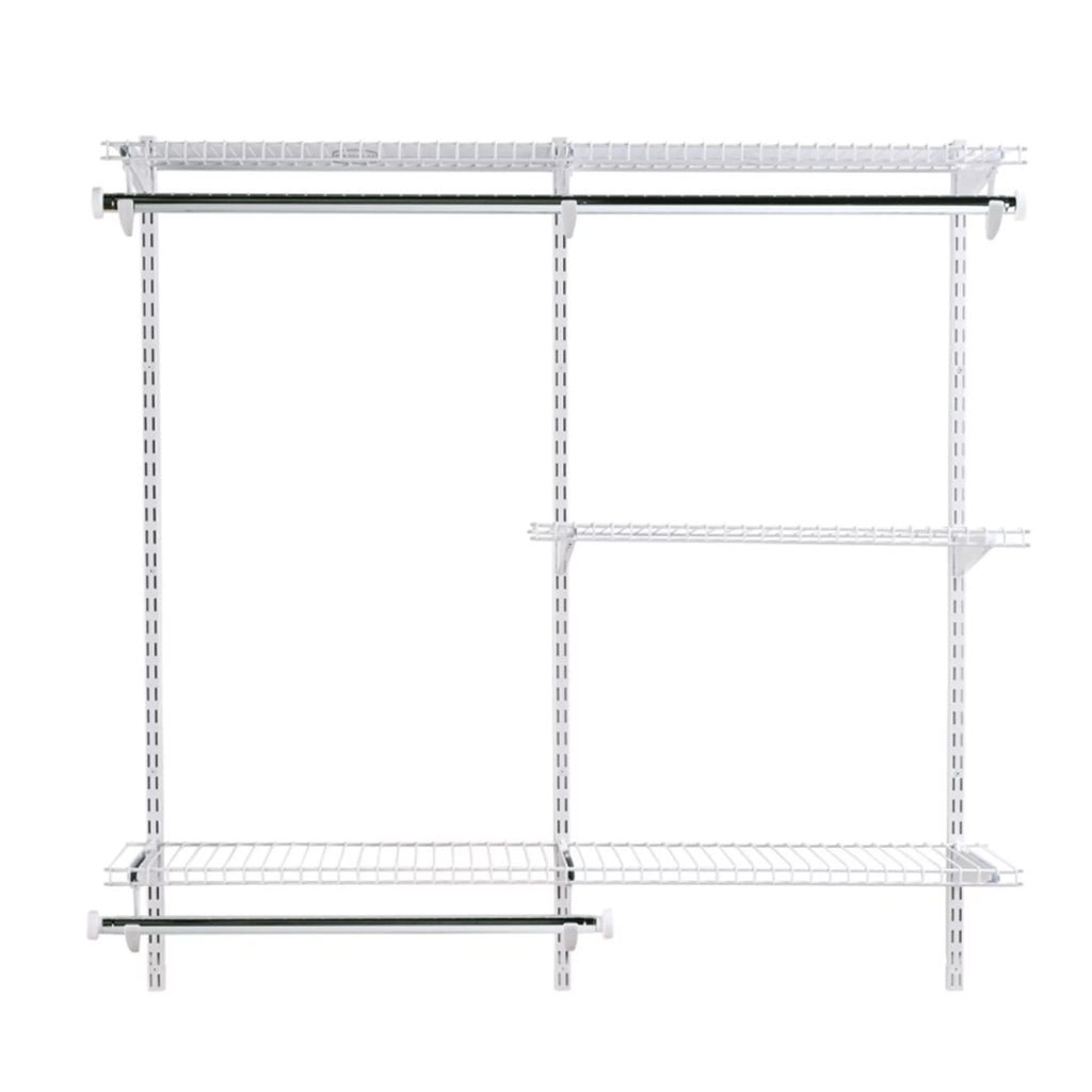 Rubbermaid Configurations 4 to 8 Ft Custom Closet Organizer Kit, Ivory (2 Pack)