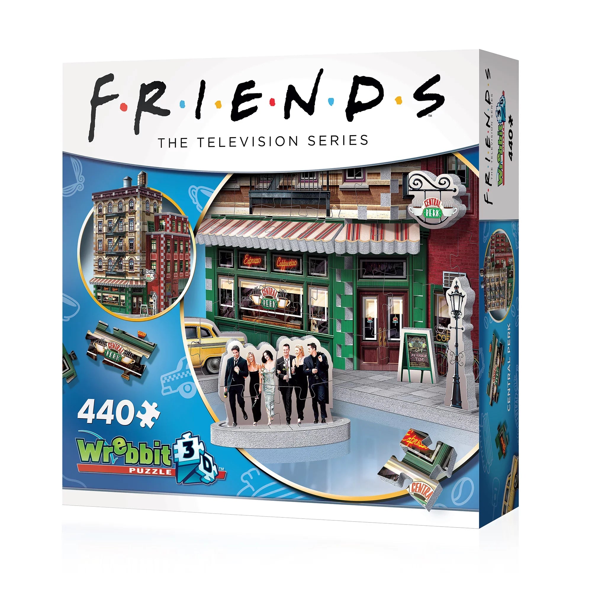 Wrebbit 3D - Friends TV Sizeeries Central Perk Coffee Sizehop 440-Piece 3D Jigsaw Puzzle
