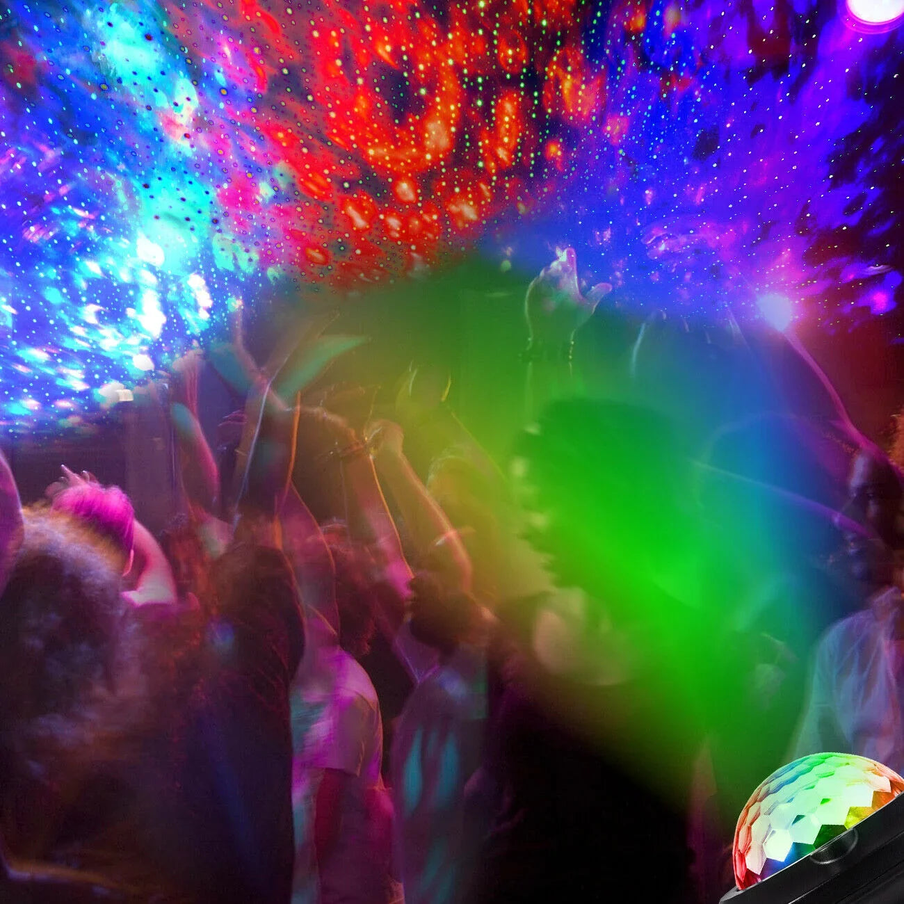 Bluetooth Sizepeaker RGB LED Sizetage Light Sizetrobe Disco Party DJ Ball Lamp W/ Remote