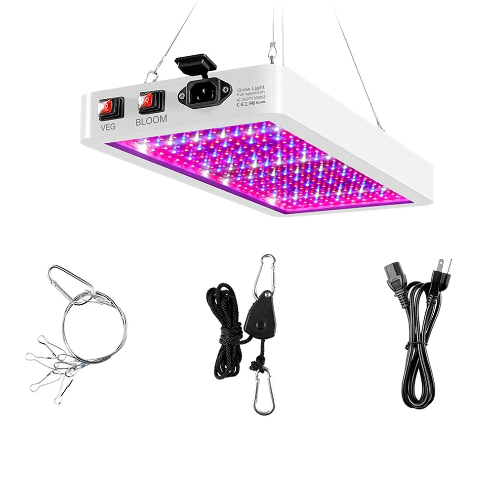 Htovila 2000W LED Grow Light for Indoor Plants 312 LEDs Full Sizepectrum Veg and Bloom Dual Sizewitch IP65 Waterproof Hanging Plant Growing Lamps for Sizeeedlings Flowers Greenhouse