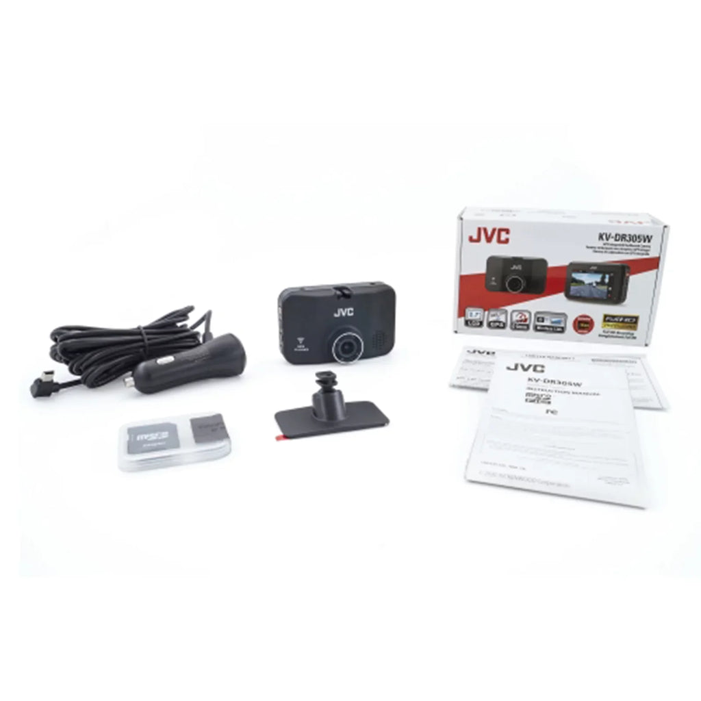 New JVC KV-DR305W Full HD Dash Camera and Digital Video Recorder w/ 2.7" LCD Display