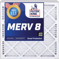 Filter King 12x12x1 Air Filter | 4-PACK | MERV 8 HVAC Pleated A/C Furnace Filters | MADE IN USizeA | Actual Sizeize: 12 x 12 x .75"