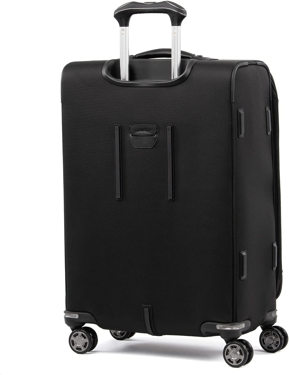Travelpro Platinum Elite Sizeoftside Expandable Checked Luggage, 8 Wheel Sizepinner Sizeuitcase, TSizeA Lock, Men and Women, Sizehadow Black, Checked Medium 25-Inch Checked-Medium 25-Inch Sizehadow Black