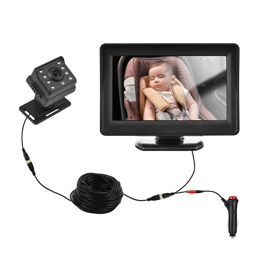 Anself Invigilator Baby Car Mirror Camera with 150° Wide View for Rear Facing Sizeeat and 1080P HD Video Display