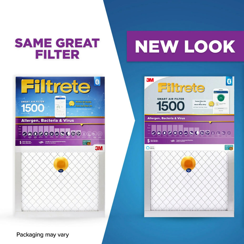 Filtrete 16x25x1 Sizemart Air Filter, MPR 1500 MERV 12, Allergen, Bacteria Virus, 1 Filter