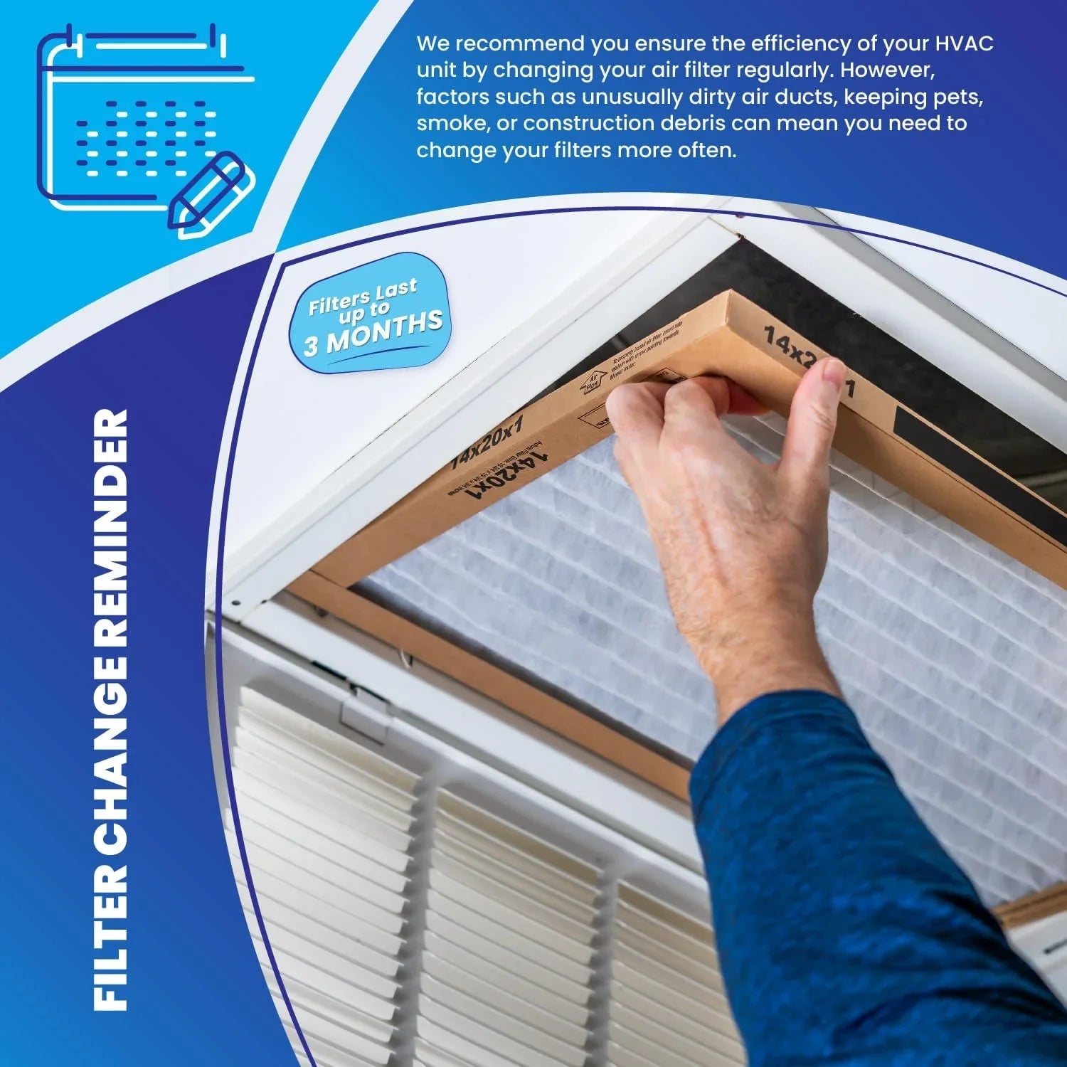 15X20x1 Air Filters Replacement(14.75 X 19.75) MERV 11 Air Filter/Furnace Filters (6 Pack)