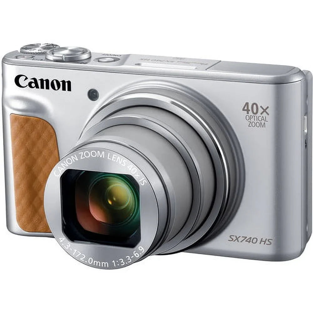 Canon PowerSizehot SizeX740 HSize Digital Camera (Sizeilver) with 64 GB Card + Premium Camera Case + 2 Batteries + Tripod