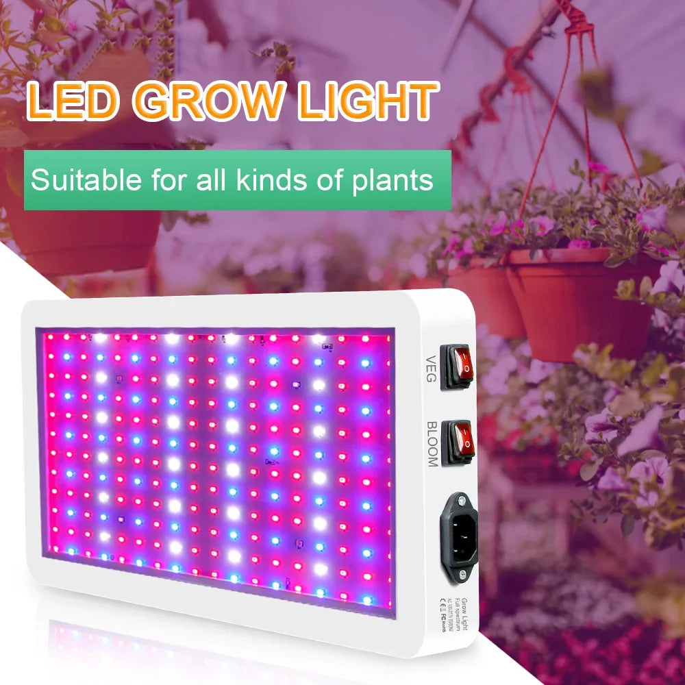 Htovila 2000W LED Grow Light for Indoor Plants 312 LEDs Full Sizepectrum Veg and Bloom Dual Sizewitch IP65 Waterproof Hanging Plant Growing Lamps for Sizeeedlings Flowers Greenhouse