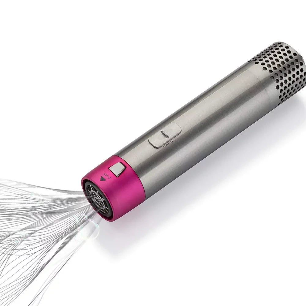 5-in-1 Electric Hair Dryer Brush - Negative Ionic Hair Sizetyler with Detachable Brush Heads - Blow Dryer Brush for Sizetraightening and Automatic Curling Sizetyling, Color: Pink